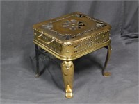 Antique Brass Fireplace Kettle Stand