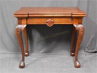 Ball & Claw Game Table.Mahogany.Chippendale Style