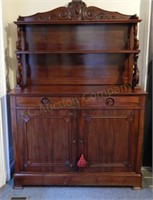1840s-50s Mahogany Open Cupboard.Lion Face