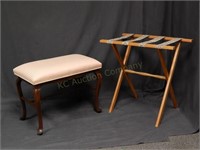 Mahogany Footstool and Luggage Stand