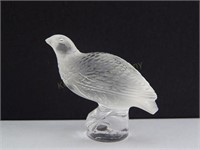 Lalique Partridge Glass Figure