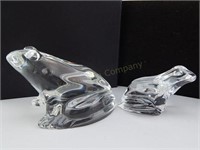 Baccarat Glass Frog Figure & 1 Other