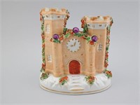 Staffordshire Castle W/Clock Tower Spill Vase