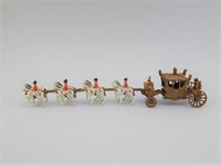 Crescent Painted Lead Horse Drawn Carriage Figure