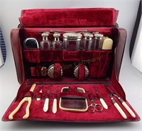 1920s Fitted Travel/Vanity Set.Valise