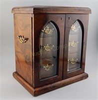 Antique Burr Walnut Jewelry Armoire/Box.
