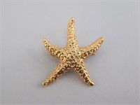 14K Gold Starfish Pin