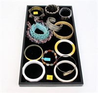 Lot, assorted bangles, bracelets and cuff