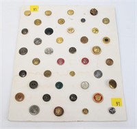 Lot, collection of buttons, some military