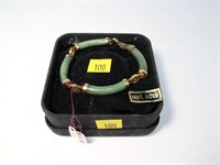 14 K gold and Jade bracelet