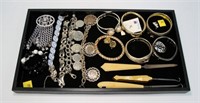 Lot, assorted jewelry and bracelets,