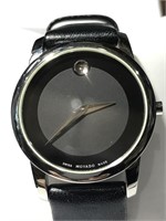 Movado unisex classic museum watch, silver case