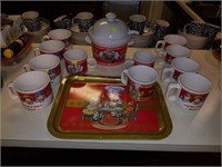 Large Campbell's Soup Set & Tray