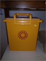 Yellow Vintage Tupperware Container with Lid