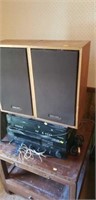 Estate lot of a reciever, speakers, and dvd player