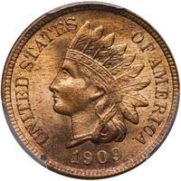 1C 1909-S INDIAN PCGS MS65RB CAC