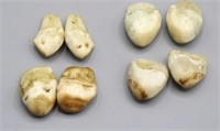 4 Pair Elk Whistlers Teeth for Crafts or Jewelry