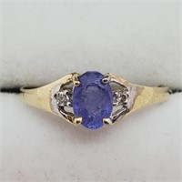 $400 10K  Tanzanite Diamond(0.027ct) Ring