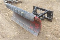 SKID STEER 5FT 6" MOUNT SNOW PLOW, HYDRAULIC ANGLE