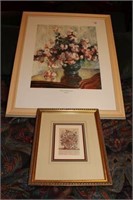 Framed Floral Prints (Lot of 2)