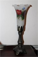 Metal Desk Lamp with Frosted Hand Painted