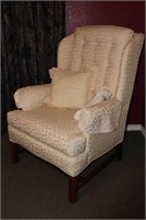 Upholstered Arm Chair with Throw Pillows