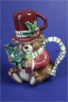 Fitz & Floyd Christmas Bear Tea Pot