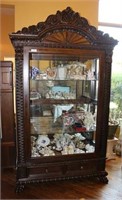 Exquisitely Carved Lighted Curio