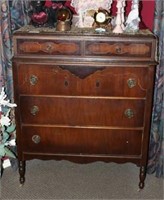 Vintage 5 Drawer Chest on Casters