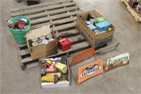 (4) BOXES OF VINTAGE OIL CANS WITH REMINGTON AND