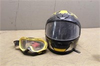HJC HELMET WITH GOGGLES