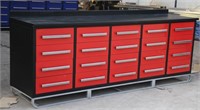 UNUSED 20 DRAWER RED TOOL BENCH