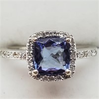 $3200 14K  Tanzanite(1.35ct) Diamond(0.15ct) Ring
