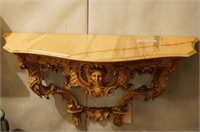 French marble top wall console