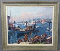 EMILE A. GRUPPE OIL PAINTING OF SMITH COVE