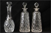 Crystal decanters - 3 pcs