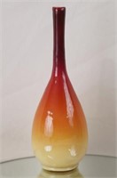 Wheeling Peachblow Glass Vase with rich colors