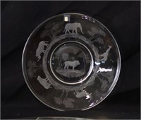 Queen's Lace Crystal engraved Glass Charger