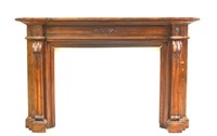 Mahogany Wood Carved Mantle