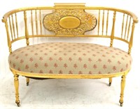 19th c. French Settee with needlepoint seat