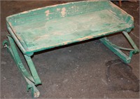 Vintage Wood & Steel Spring Buggy or Wagon Seat