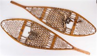 Antique C.A. Lund Co Snow Shoes Sinew Strung