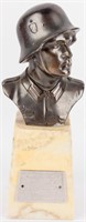 Authentic 1941 Nazi German Soldier Bronze Bust