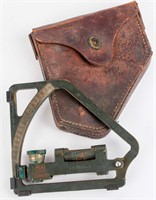 1943 Military Gunners Quadrant with Leather Case