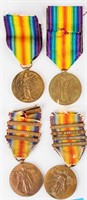 2 WWI Victory Medals & 2 Great War Medals