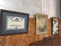 Antique Prints/Advertising in Frames