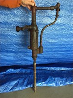 Antique Oil Pump with Wooden Handle