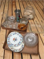 Fuzan China, Fishbowl and Assorted Glassware