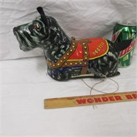 Scottie tin wind up dog