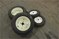 CUB CADET FRONT AND REAR WHEELS WITH TIRES